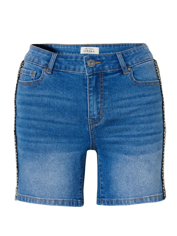 KOROSHI KOROSHI Kavbojke  moder denim / siva / črna