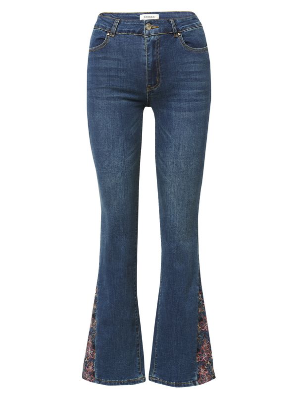 KOROSHI KOROSHI Kavbojke  moder denim / svetlo roza