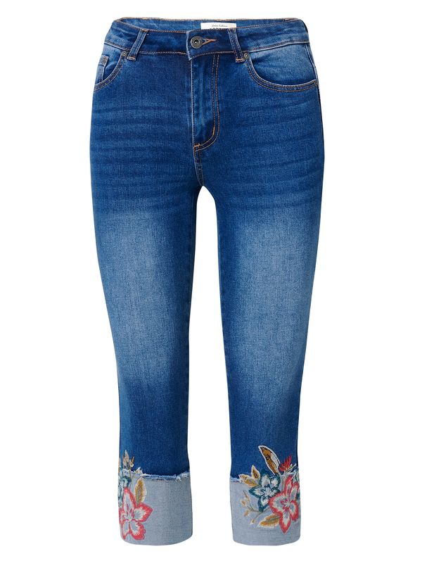 KOROSHI KOROSHI Kavbojke  moder denim / žafran / rdeča / bela