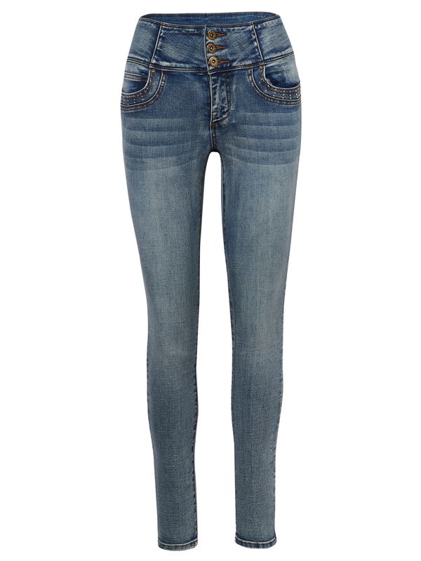 KOROSHI KOROSHI Kavbojke  modra / rjava