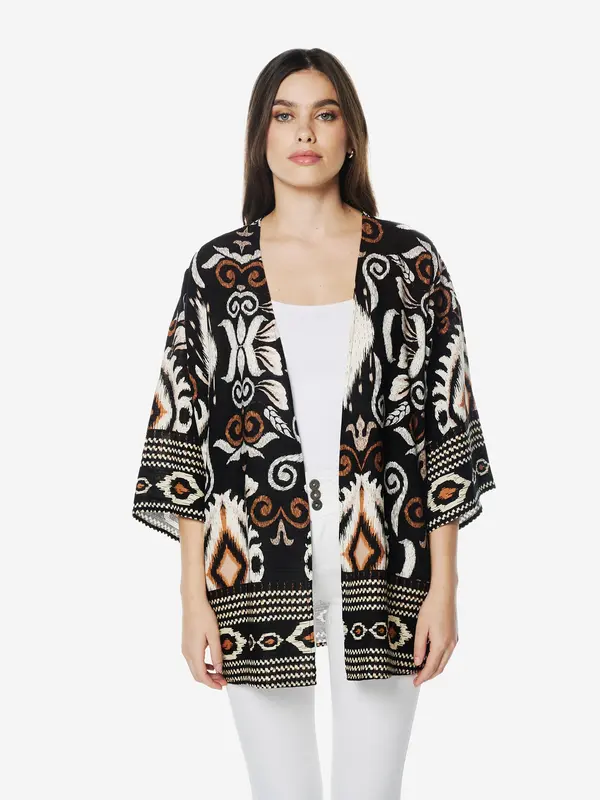 KOROSHI KOROSHI Kimono  mešane barve / črna