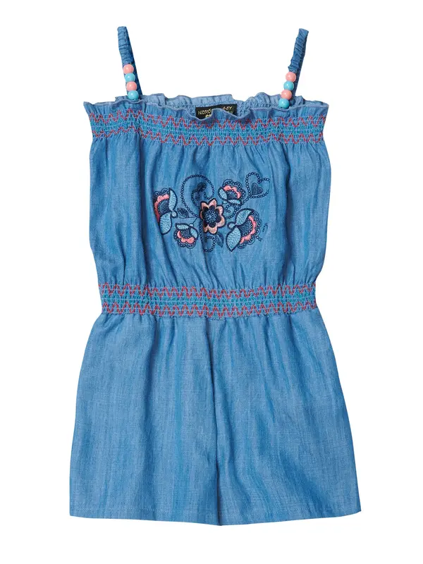 KOROSHI KOROSHI Kombinezon  modra / moder denim / marelica / roza