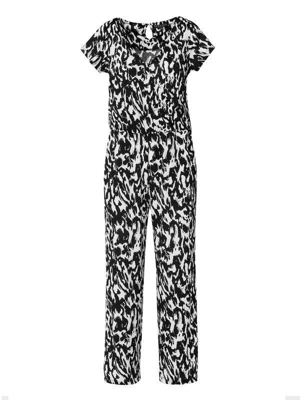 KOROSHI KOROSHI Kombinezon  siva / črna / bela