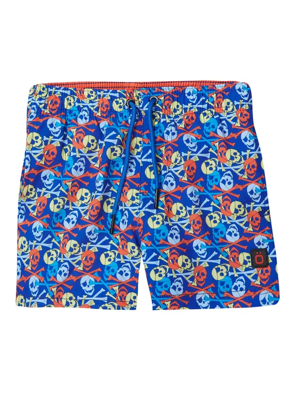 KOROSHI KOROSHI Kratke kopalne hlače  modra / svetlo rumena / temno oranžna