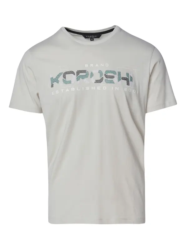 KOROSHI KOROSHI Majica  bazaltno siva / zelena / črna / bela
