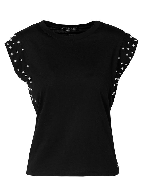 KOROSHI KOROSHI Majica  črna / biserno bela