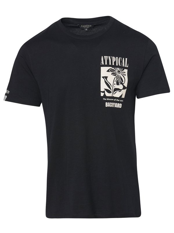 KOROSHI KOROSHI Majica  črna / volneno bela