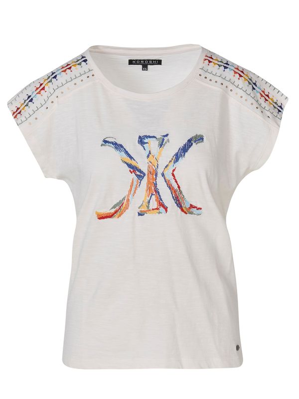 KOROSHI KOROSHI Majica  encijan / svetlo modra / oranžna / bela