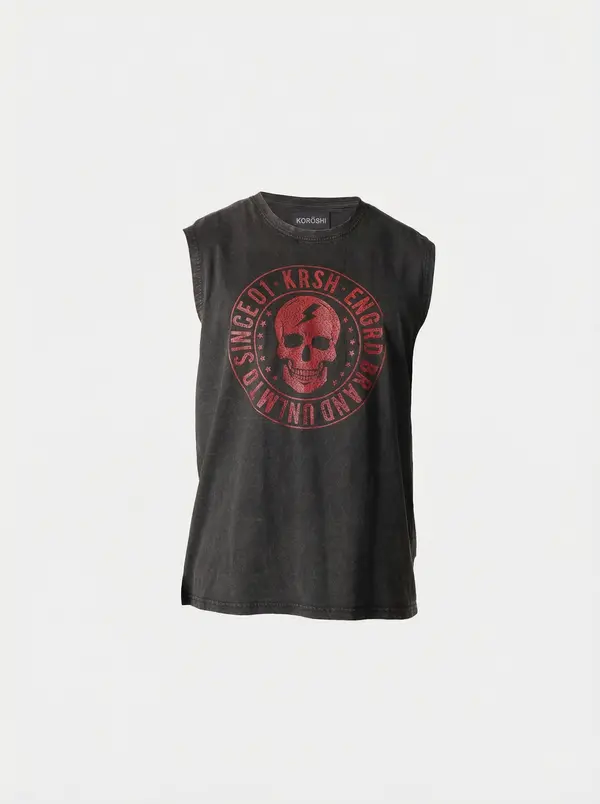 KOROSHI KOROSHI Majica  krvavo rdeča / črna