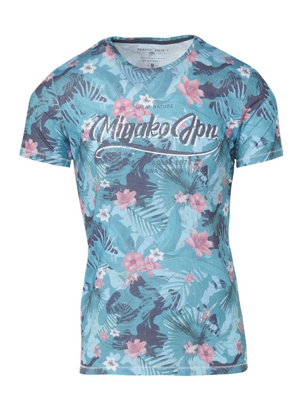 KOROSHI KOROSHI Majica  modra / petrol / roza