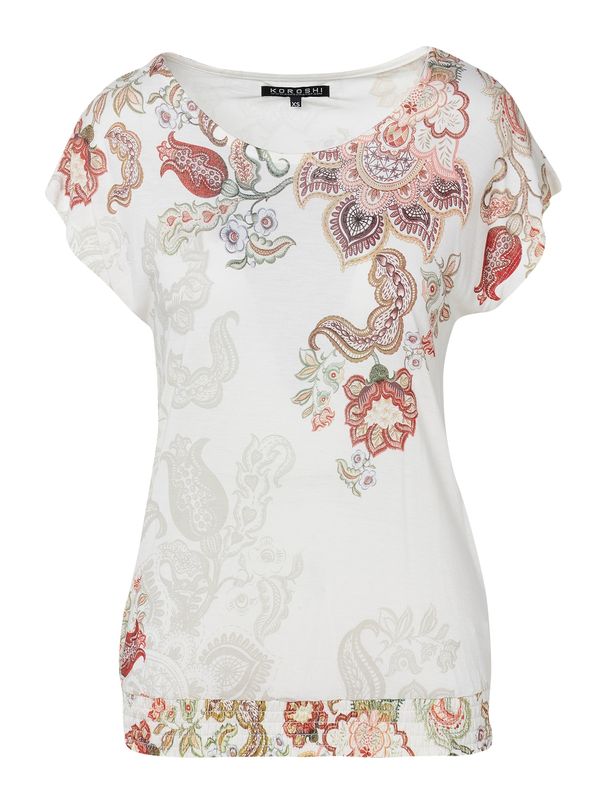 KOROSHI KOROSHI Majica  siva / jelka / rubin rdeča / bela