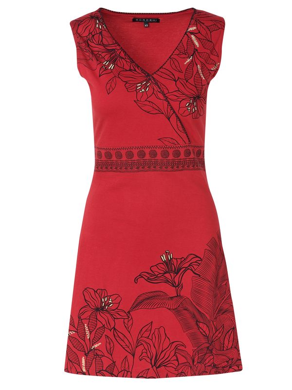 KOROSHI KOROSHI Obleka  bež / rdeča / črna