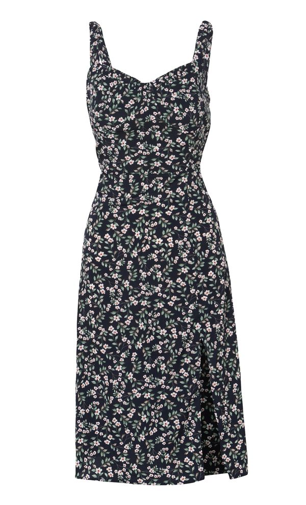 KOROSHI KOROSHI Obleka  temno modra / zelena / rdeča / bela