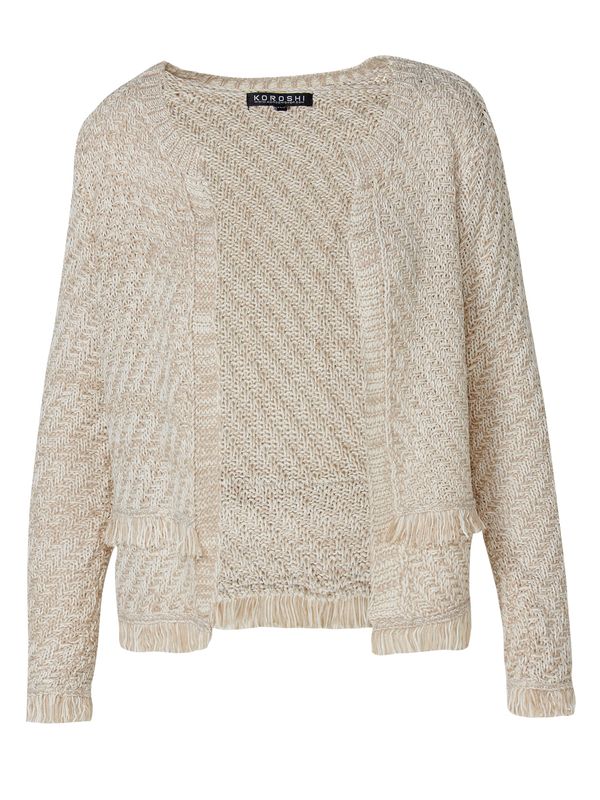 KOROSHI KOROSHI Pletena jopa  volneno bela