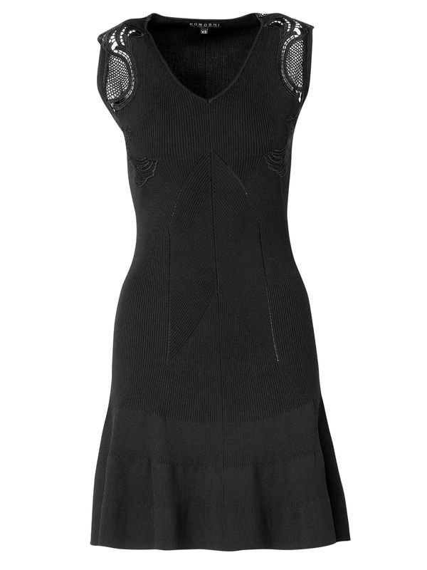 KOROSHI KOROSHI Pletena obleka  črna