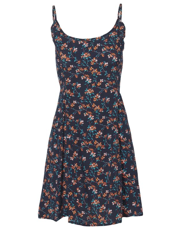 KOROSHI KOROSHI Poletna obleka  turkizna / nočno modra / oranžna / bela