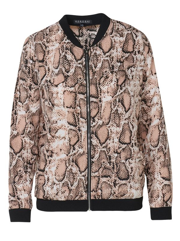 KOROSHI KOROSHI Prehodna jakna  bež / kit / črna