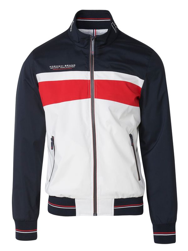 KOROSHI KOROSHI Prehodna jakna  marine / temno rdeča / bela