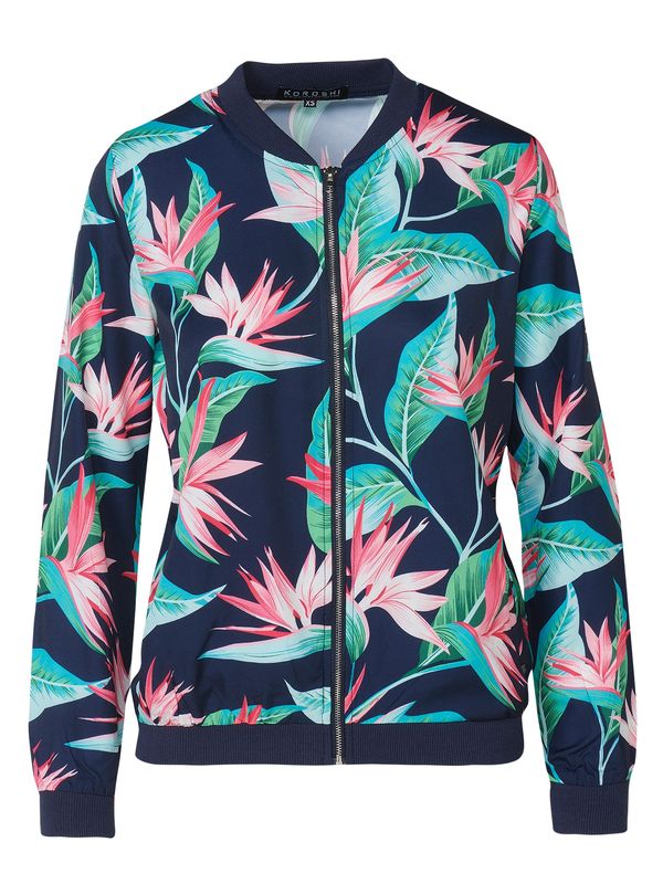 KOROSHI KOROSHI Prehodna jakna  mornarska / turkizna / zelena / roza