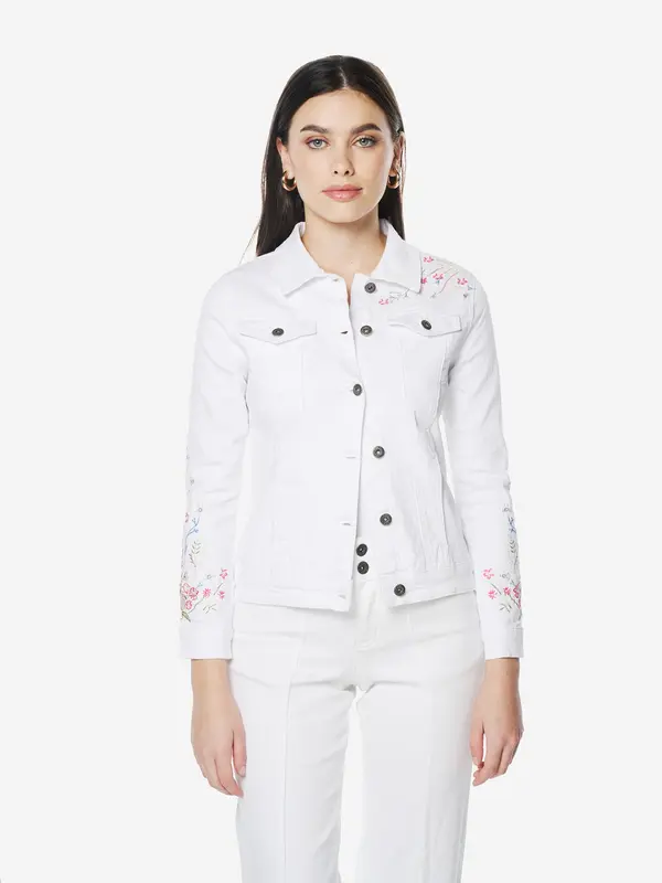 KOROSHI KOROSHI Prehodna jakna  svetlo modra / kaki / roza / bel denim