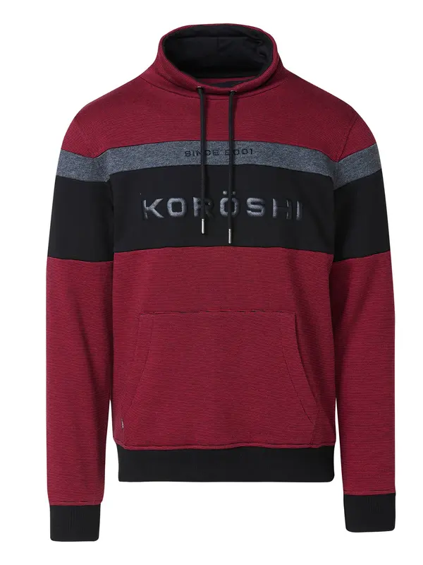 KOROSHI KOROSHI Pulover  temno siva / rdeča / črna