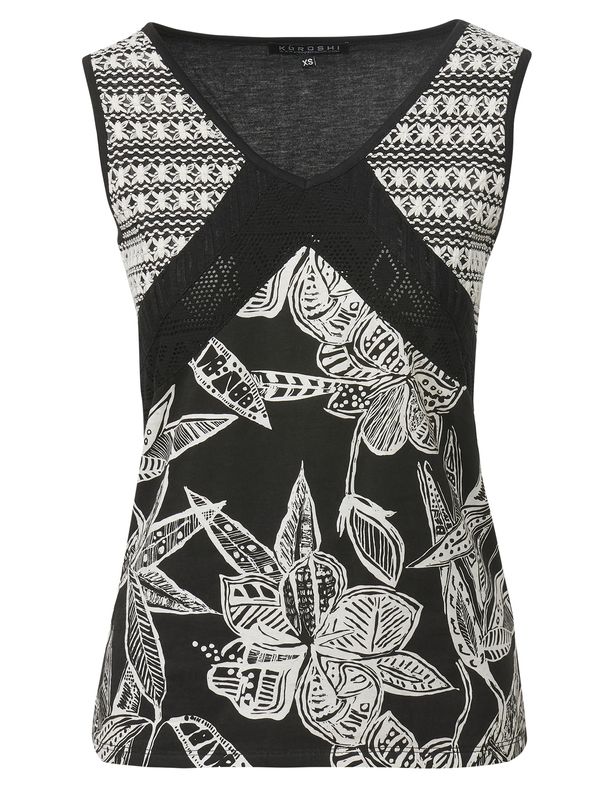 KOROSHI KOROSHI Top  črna / bela