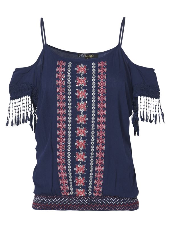 KOROSHI KOROSHI Top  marine / melona / svetlo rdeča / naravno bela