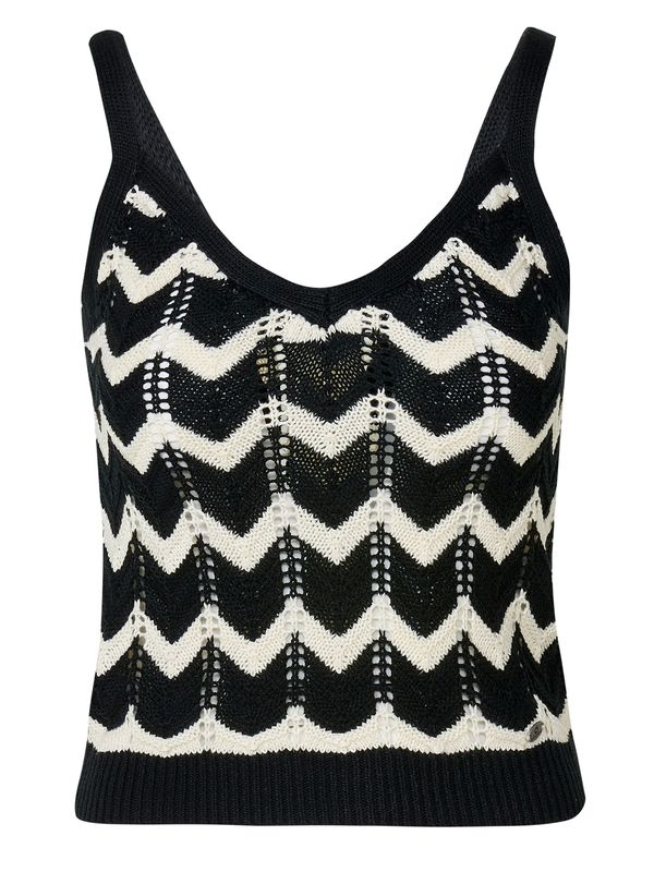 KOROSHI KOROSHI Top z naramnicami  črna / off-bela