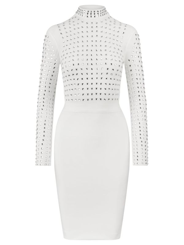 Kraimod Kraimod Koktejl obleka  srebrna / bela