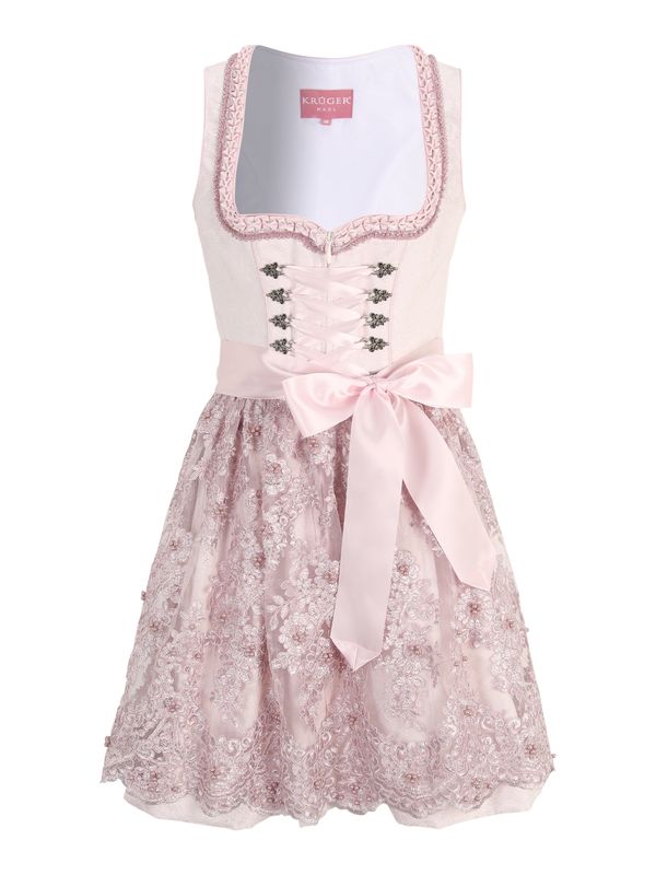 Krüger Madl Krüger Madl Dirndl  rosé / pastelno roza