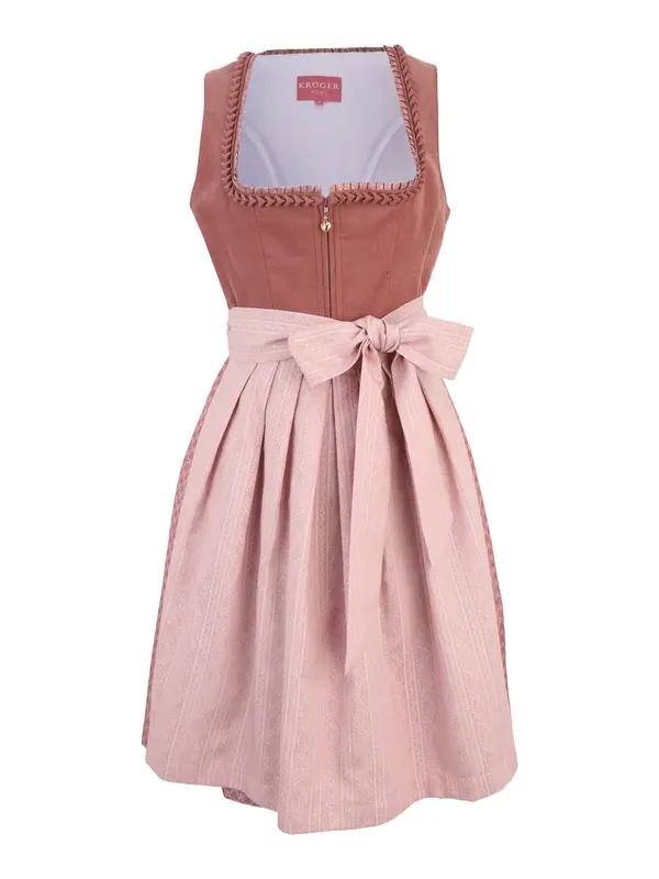 Krüger Madl Krüger Madl Dirndl  roza / magenta / bela