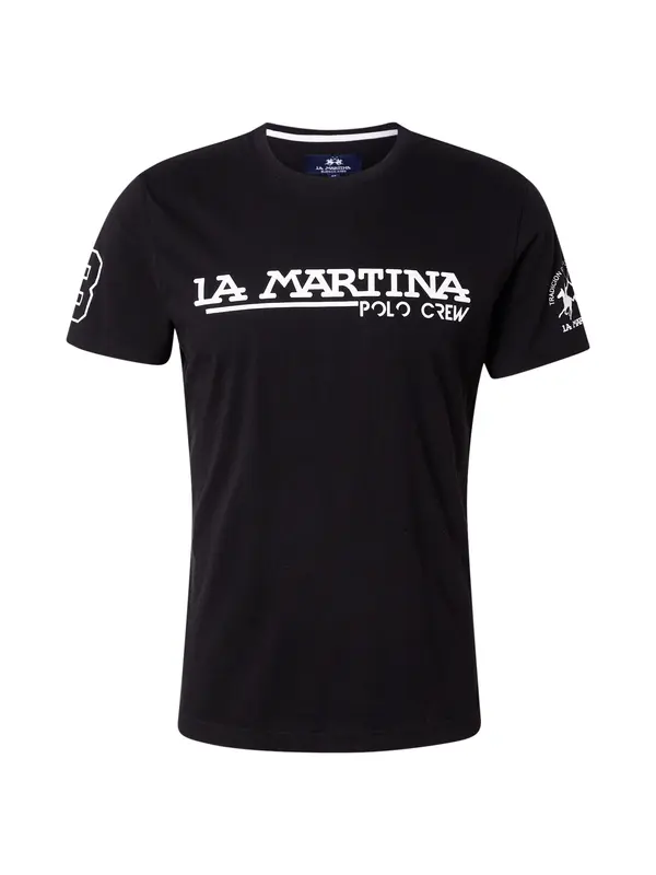 La Martina La Martina Majica  črna / bela