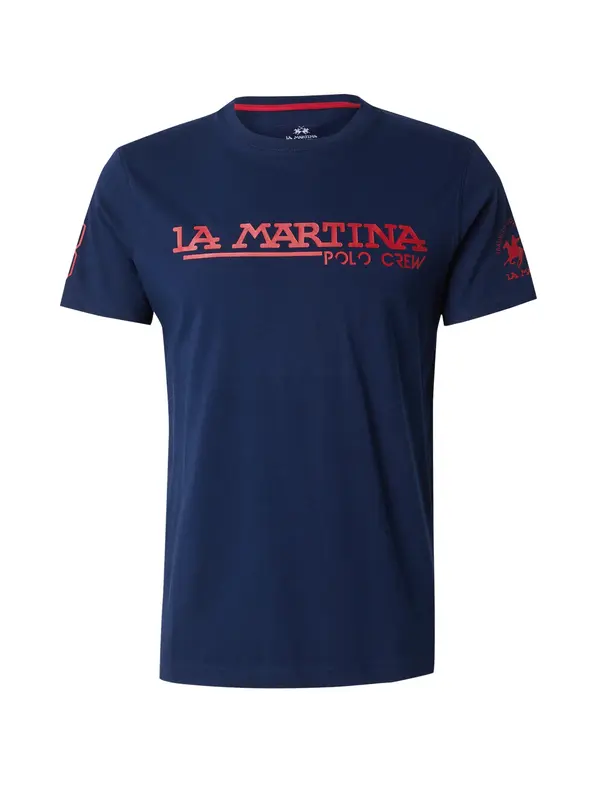 La Martina La Martina Majica  temno modra / krvavo rdeča