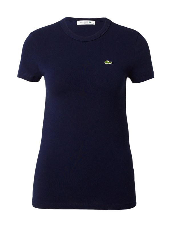 LACOSTE LACOSTE Majica  mornarska / svetlo zelena / bela