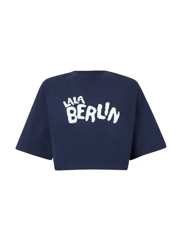 Lala Berlin Lala Berlin Majica 'Corali'  temno modra / bela
