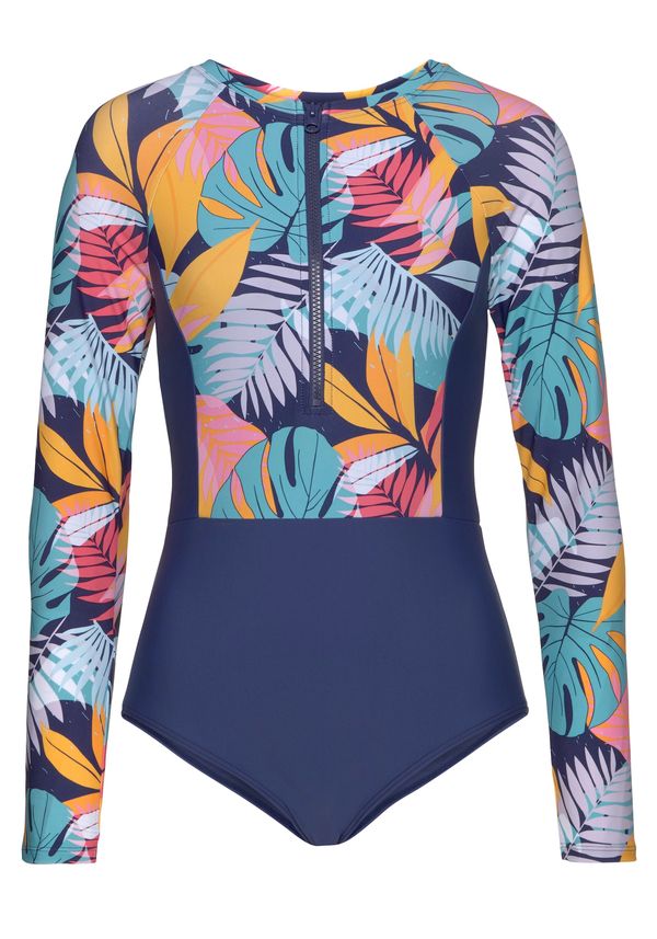 LASCANA ACTIVE LASCANA ACTIVE Športne enodelne kopalke  mornarska / cijansko modra / žafran / melona