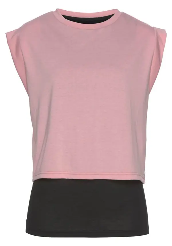 LASCANA ACTIVE LASCANA ACTIVE Top  roza / črna