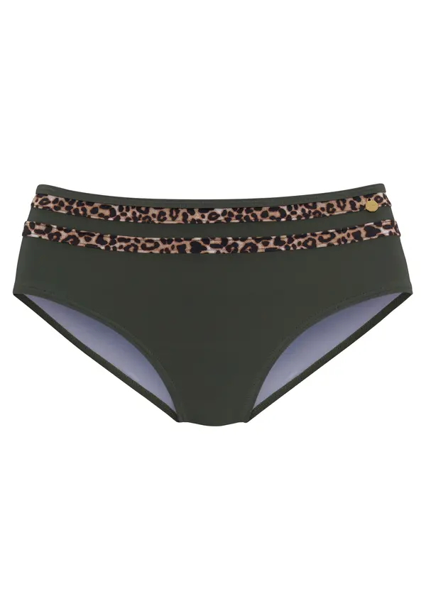 LASCANA LASCANA Bikini hlačke 'Adelin'  nude / umbra / temno zelena / črna
