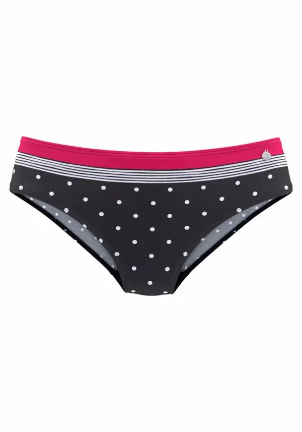LASCANA LASCANA Bikini hlačke  eozin / črna / bela