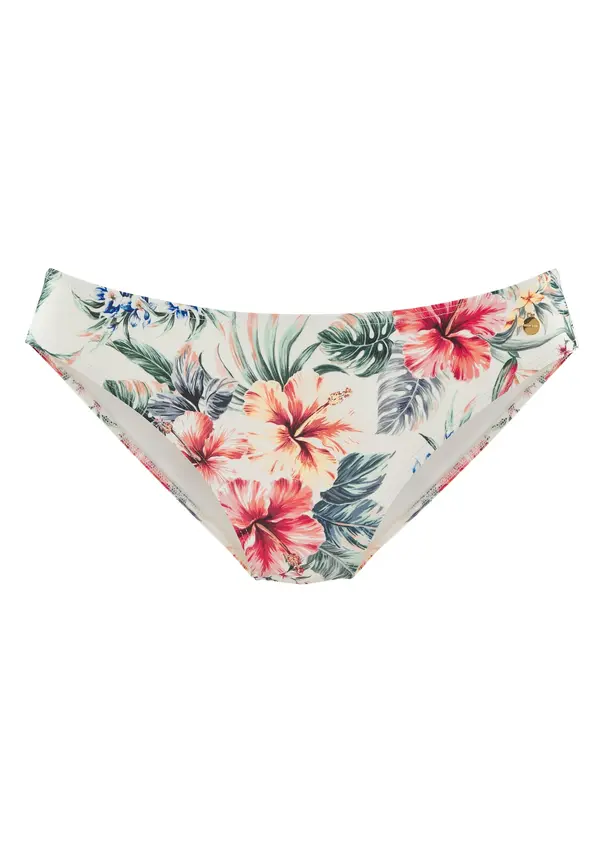 LASCANA LASCANA Bikini hlačke  kremna / zelena / oranžna / rdeča