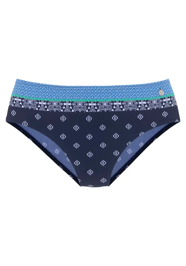 LASCANA LASCANA Bikini hlačke  modra / mornarska / zelena / bela