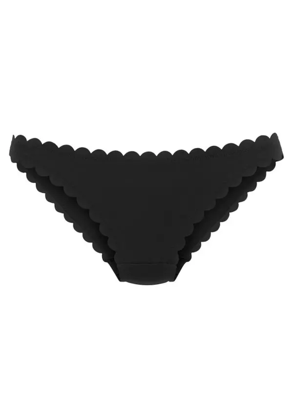 LASCANA LASCANA Bikini hlačke 'Scallop'  črna