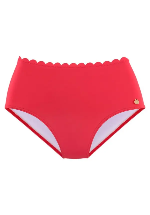 LASCANA LASCANA Bikini hlačke 'Scallop'  rdeča