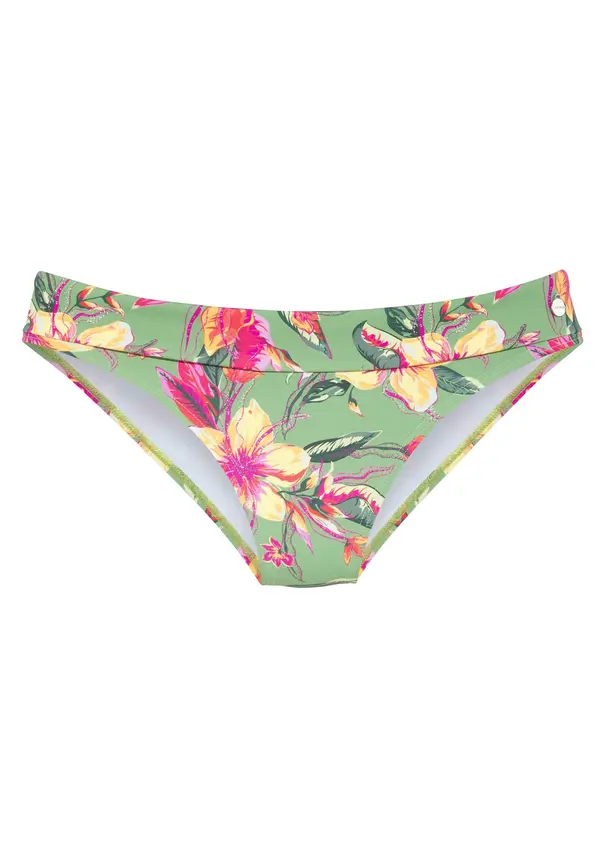 LASCANA LASCANA Bikini hlačke  svetlo zelena / temno zelena / svetlo oranžna / fuksija
