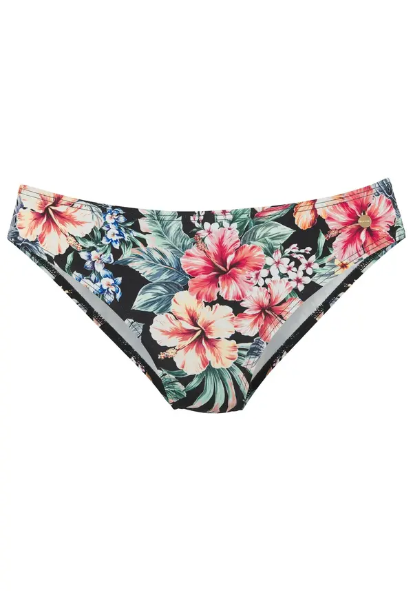 LASCANA LASCANA Bikini hlačke  zelena / rdeča / črna