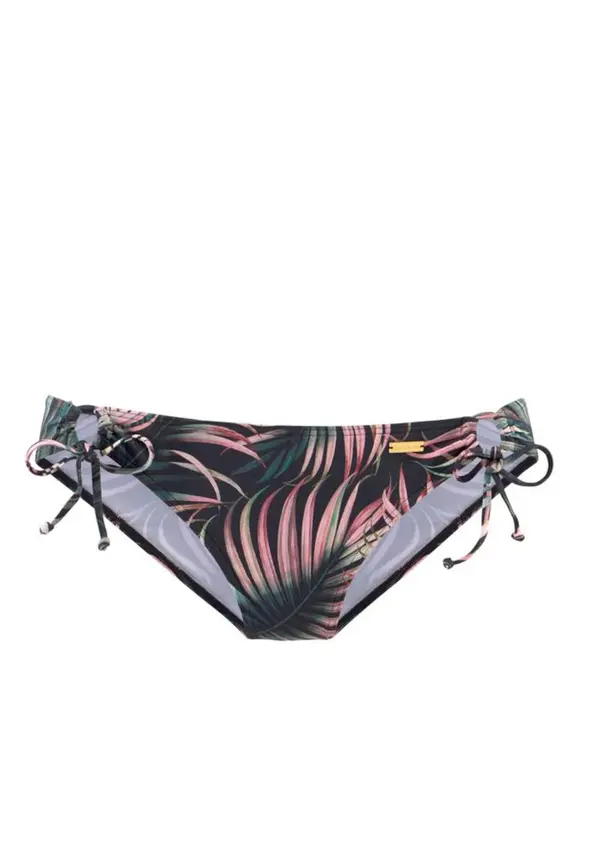 LASCANA LASCANA Bikini hlačke  zelena / roza / črna
