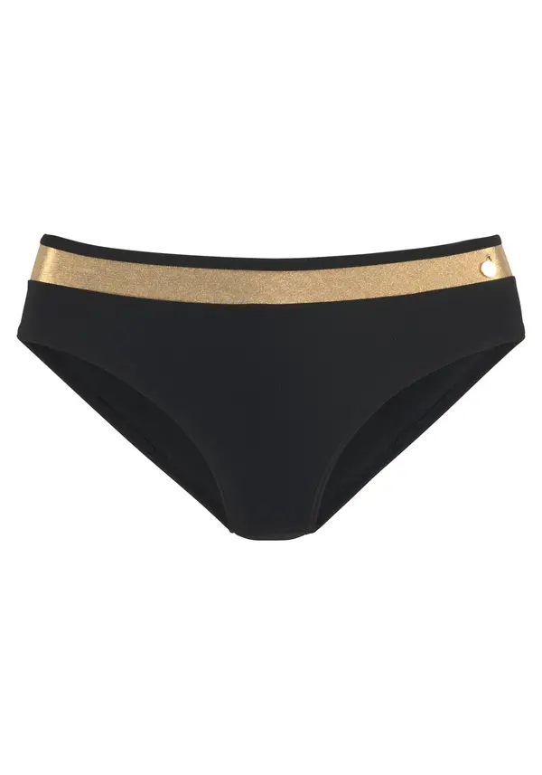 LASCANA LASCANA Bikini hlačke  zlato-rumena / črna