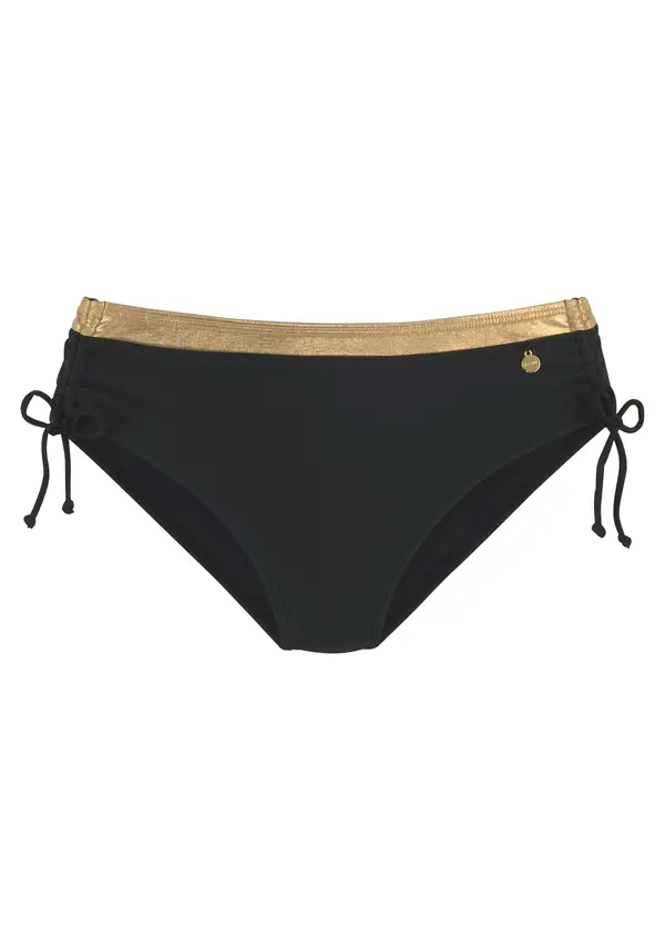 LASCANA LASCANA Bikini hlačke  zlato-rumena / črna