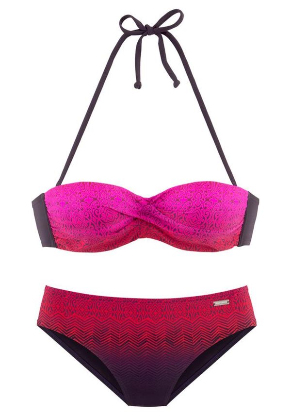 LASCANA LASCANA Bikini 'Iris'  roza / rdeča / črna