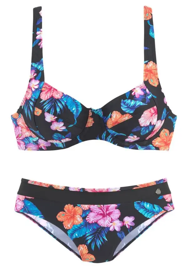 LASCANA LASCANA Bikini  modra / oranžna / roza / črna